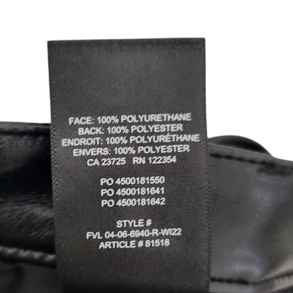 Aritzia Wilfred Melina Pants 0 Black Vegan‎ Leather Straight Leg High Waisted - Picture 3 of 10